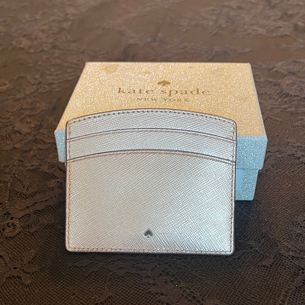 Kate Spade Glittering Gold Card Case - Picture 2 of 4